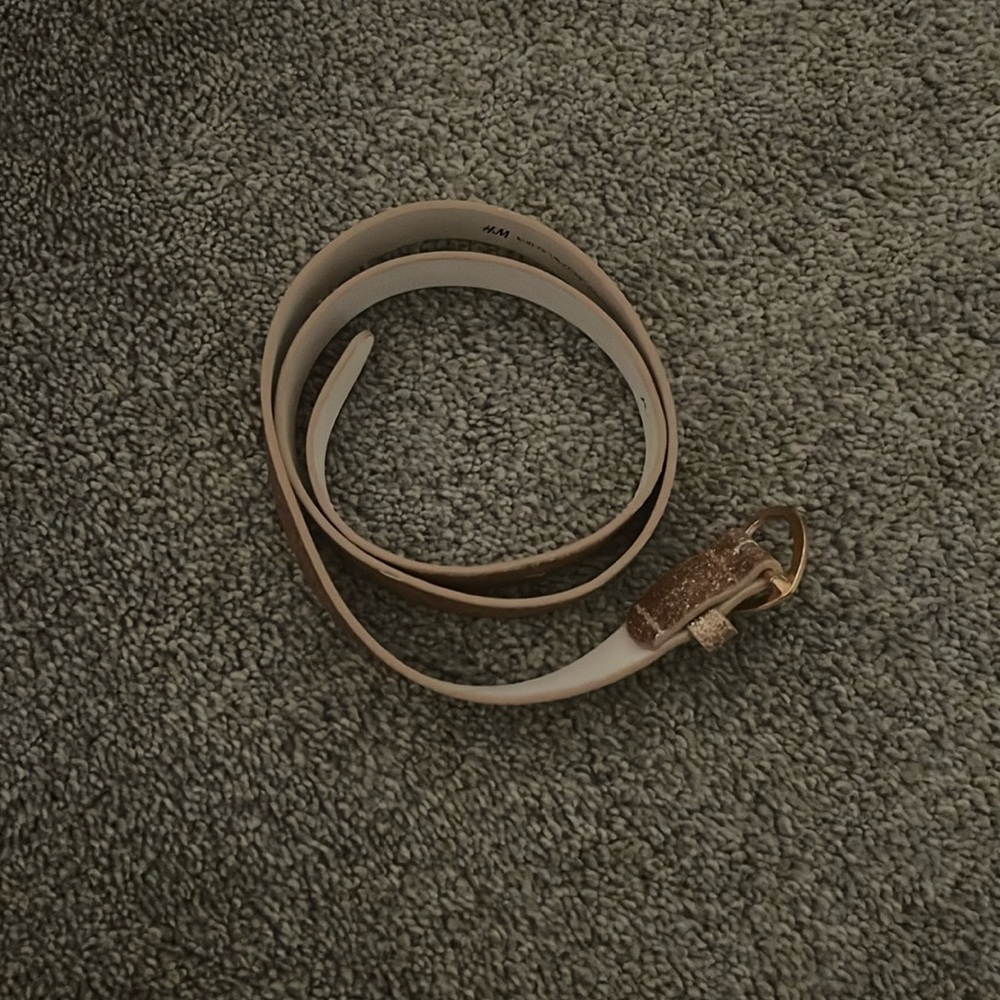 h and m rose gold heart belt